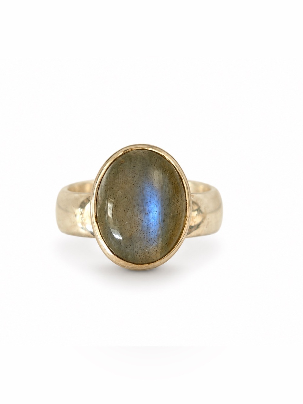 Beautiful 925 Sterling silver Labradorite Ring size 8 natural labradorite!